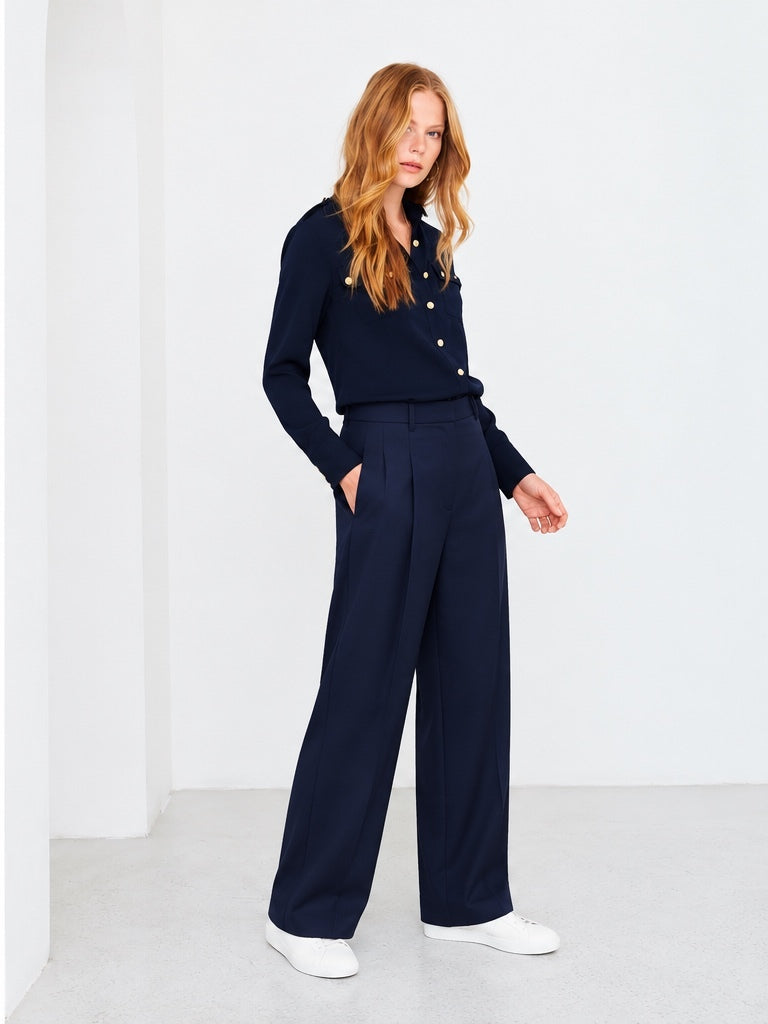 Ada tailored trouser in navy