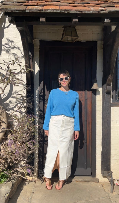 Amber jumper in blue