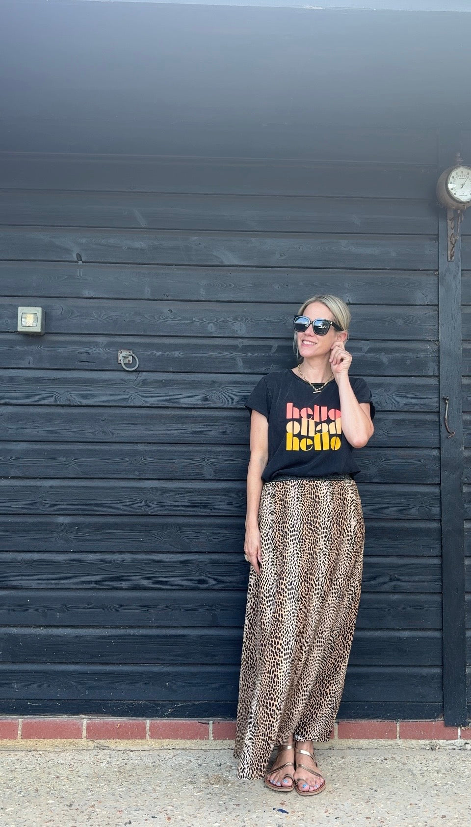 Tara cheetah print skirt