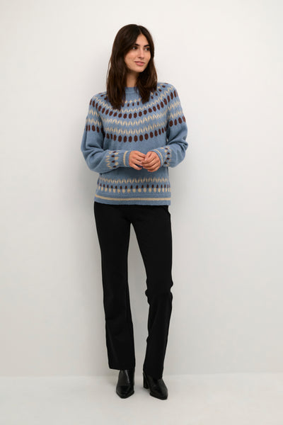 Cuthurid crew neck jumper in blue