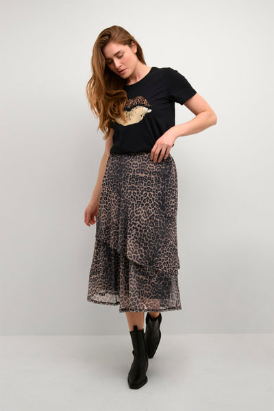 Melida leopard print skirt