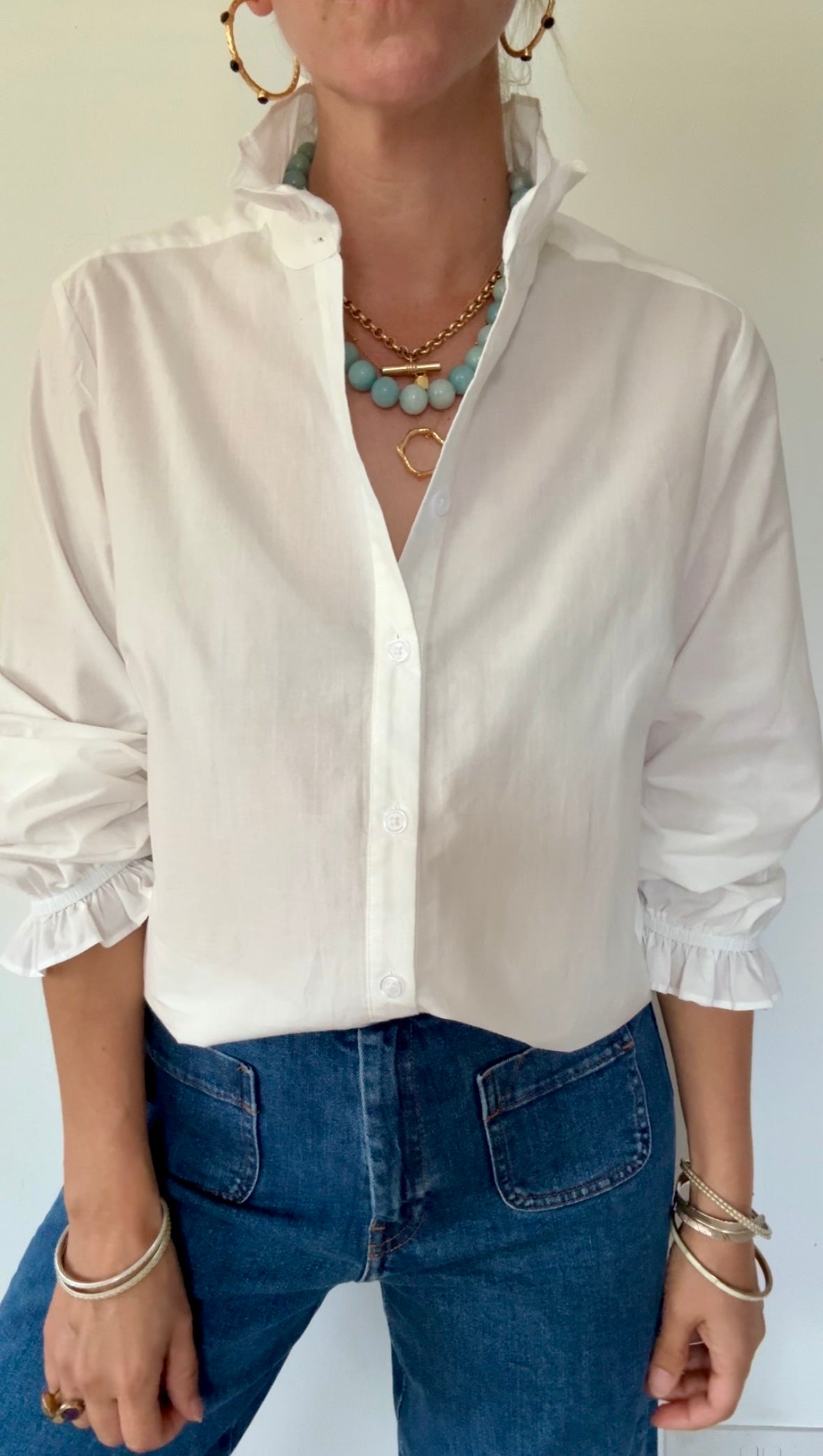 Evie ruffle collar shirt
