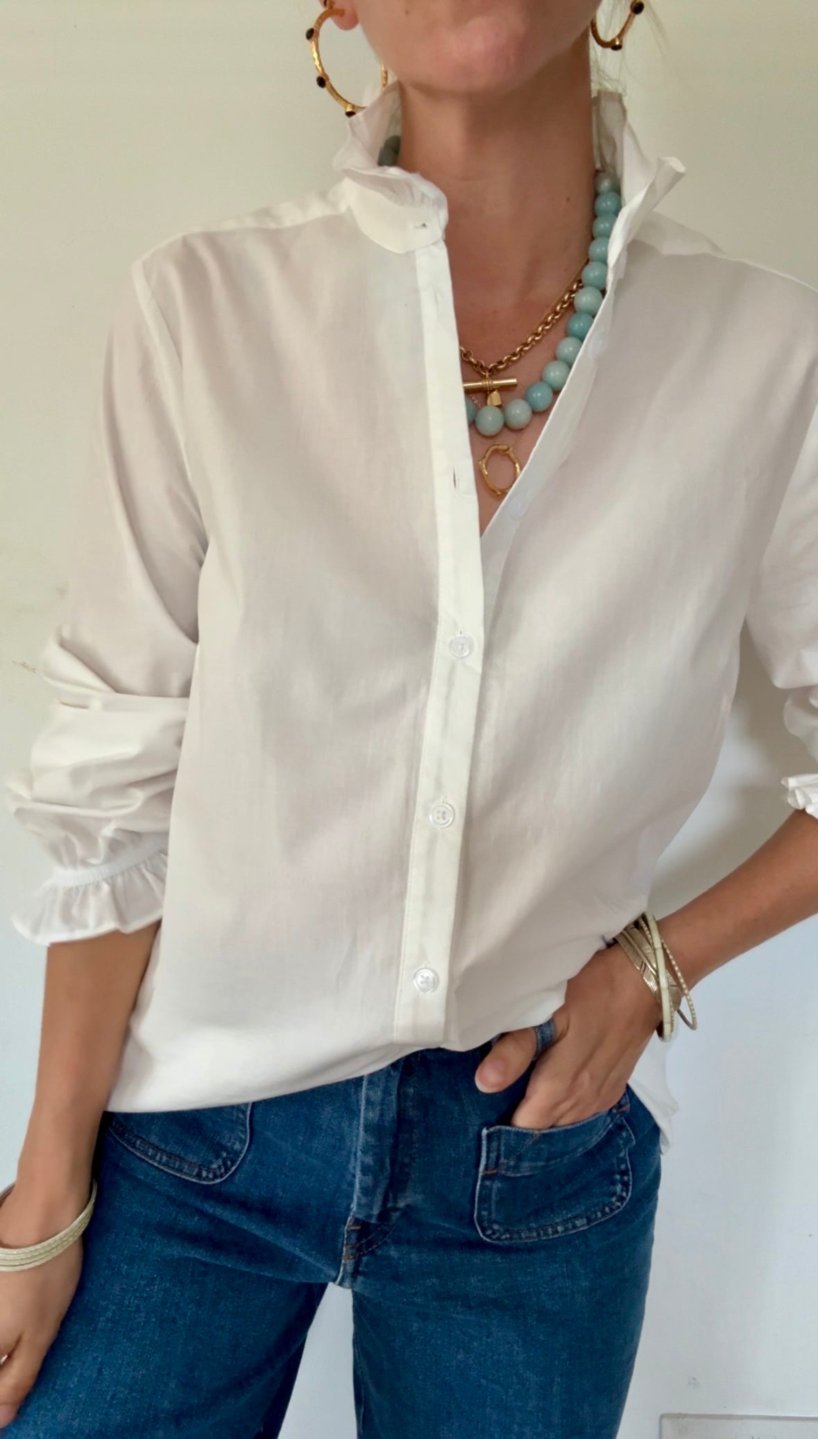 Evie ruffle collar shirt