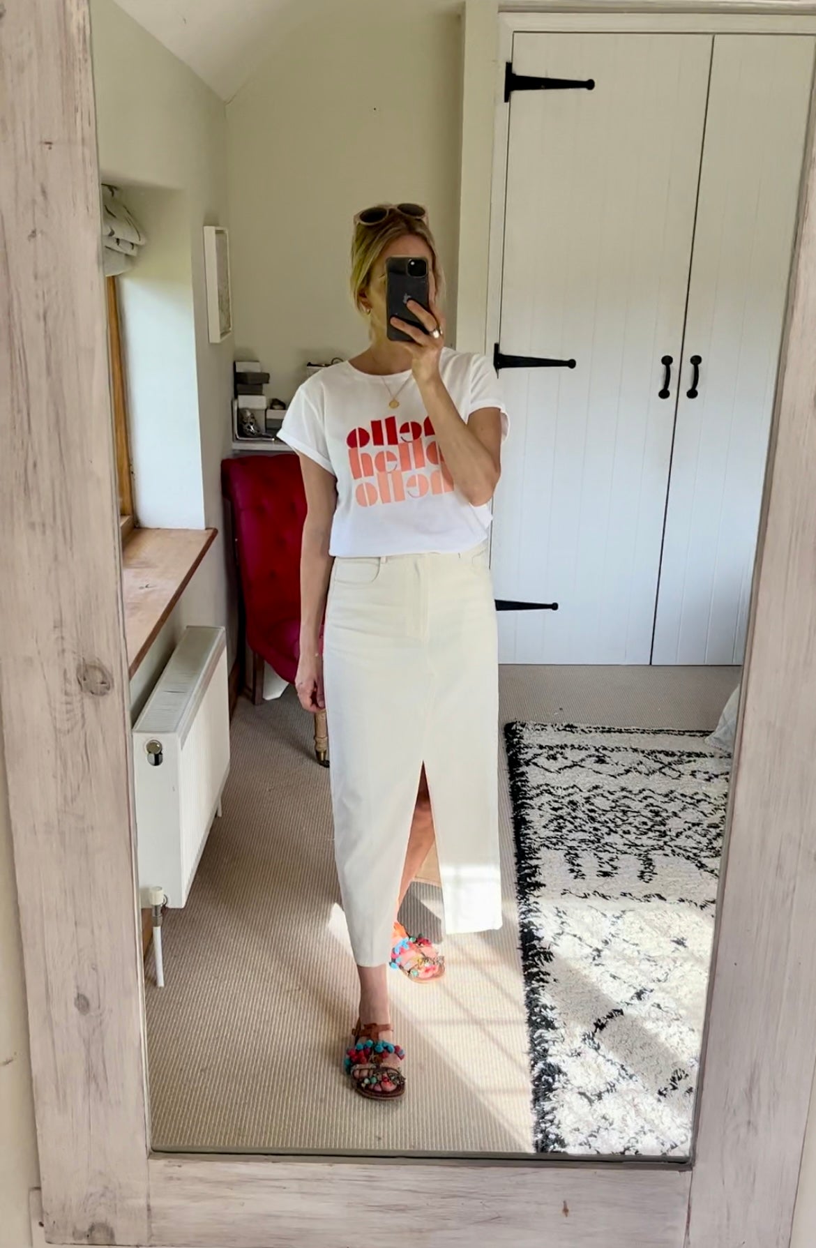 Hello, Hello, Hello white tee