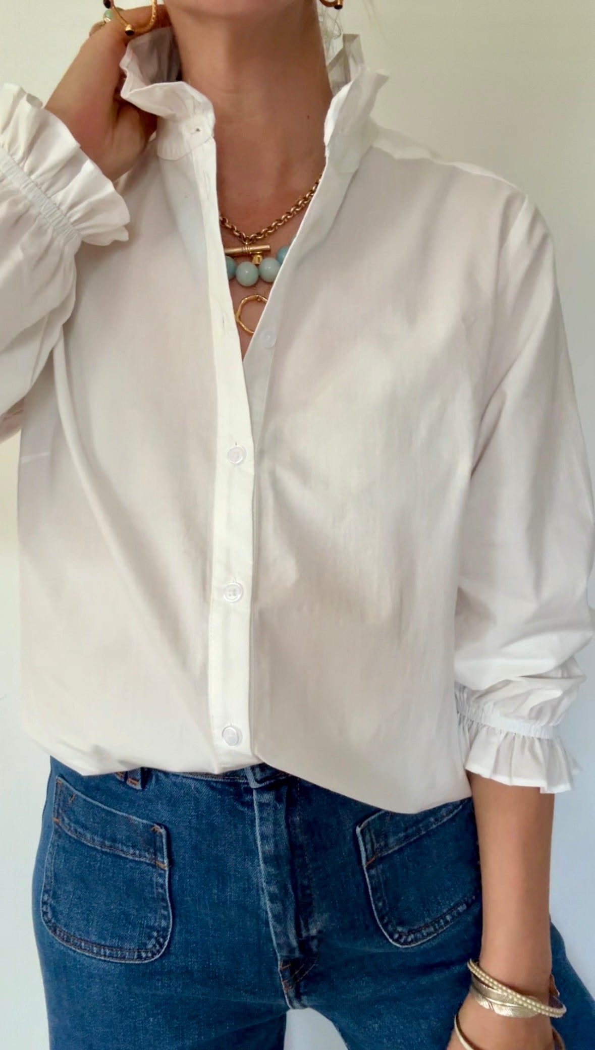 Evie ruffle collar shirt