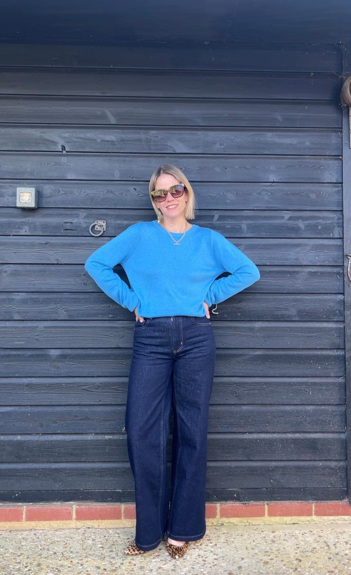 Amber jumper in blue