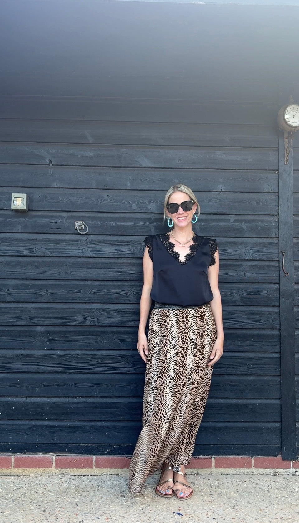 Tara cheetah print skirt