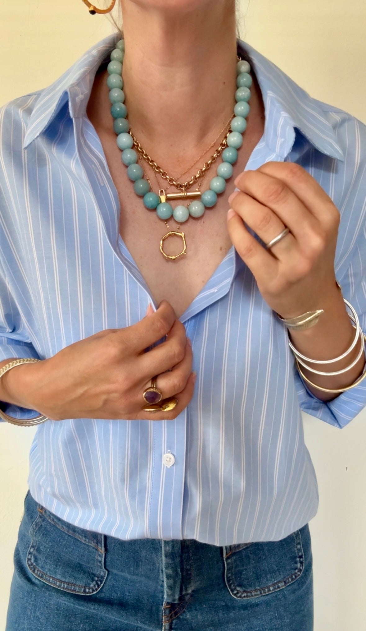 Iris stripe shirt