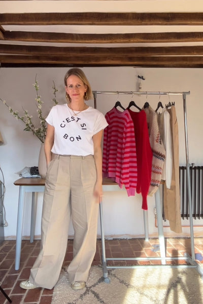 C'est Si Bon organic cotton tee in white
