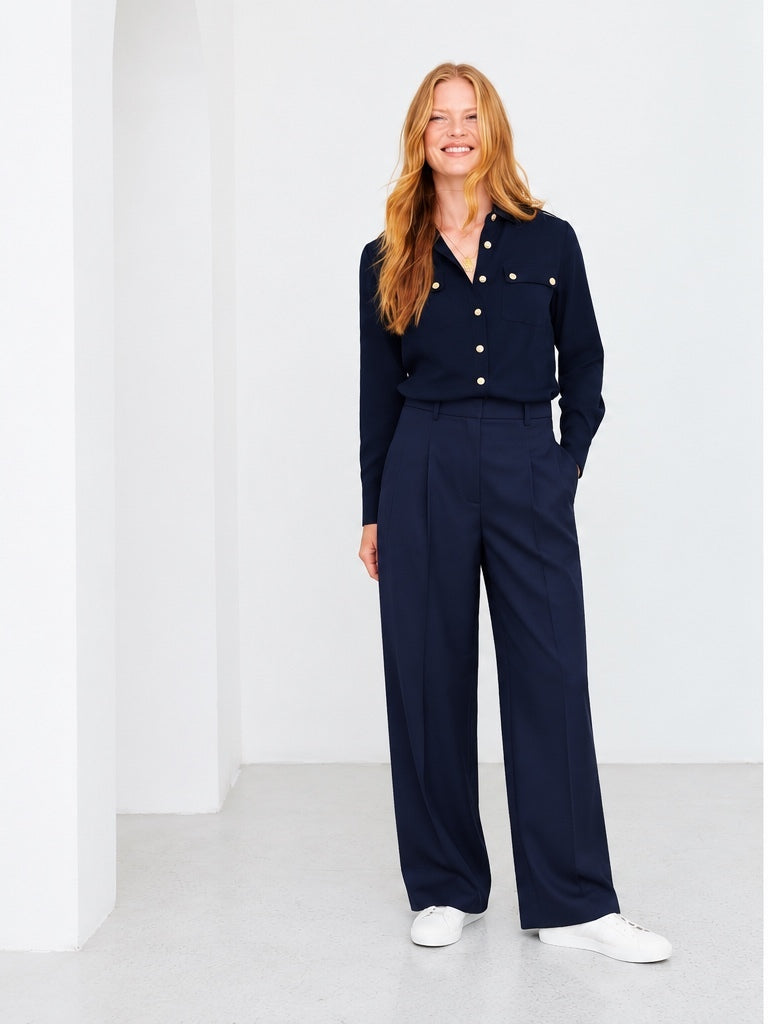 Ada tailored trouser in navy