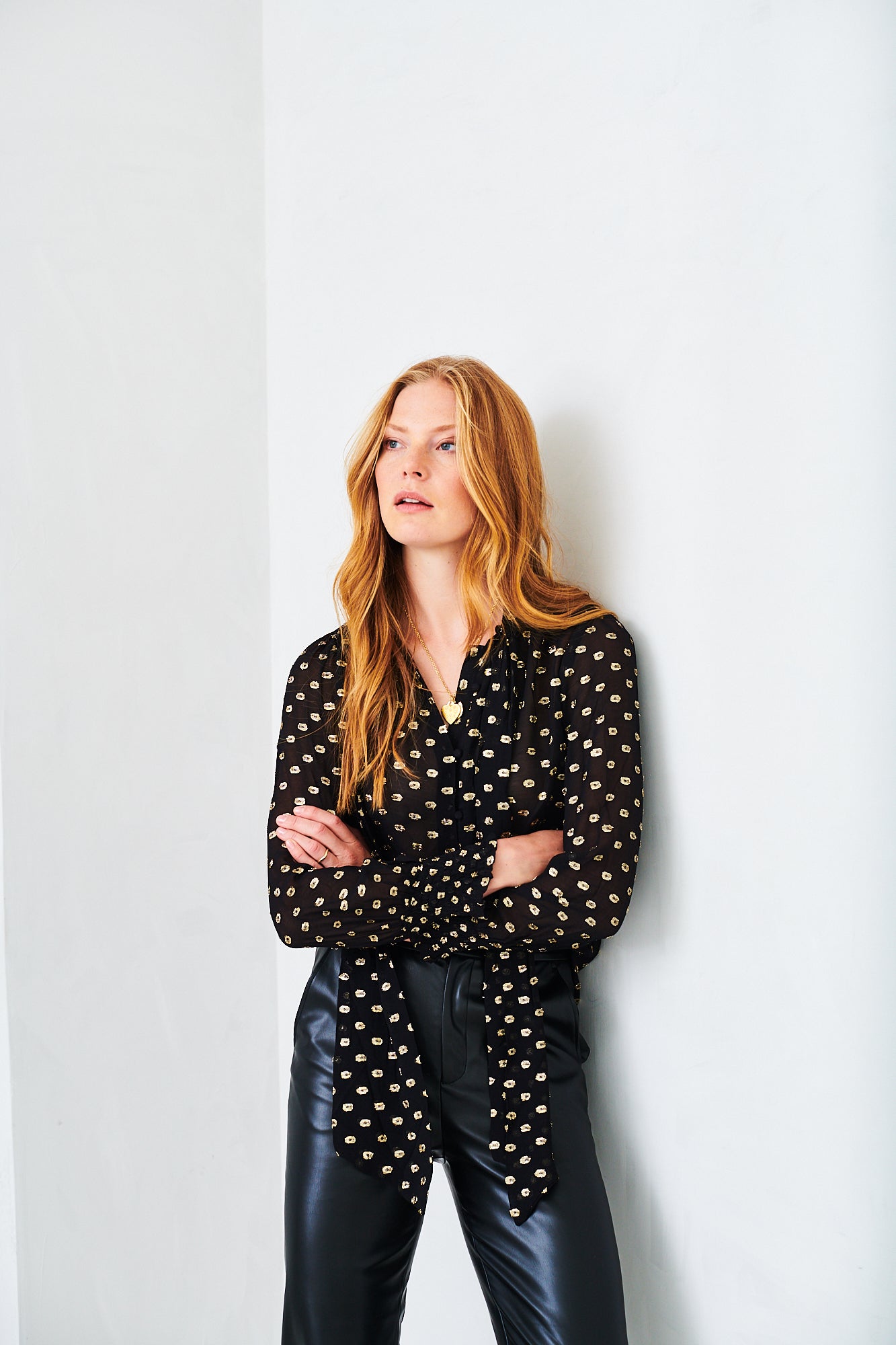 Talitha gold spot blouse