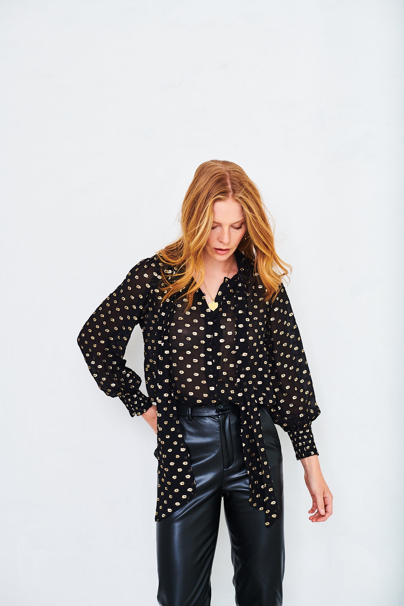 Talitha gold spot blouse