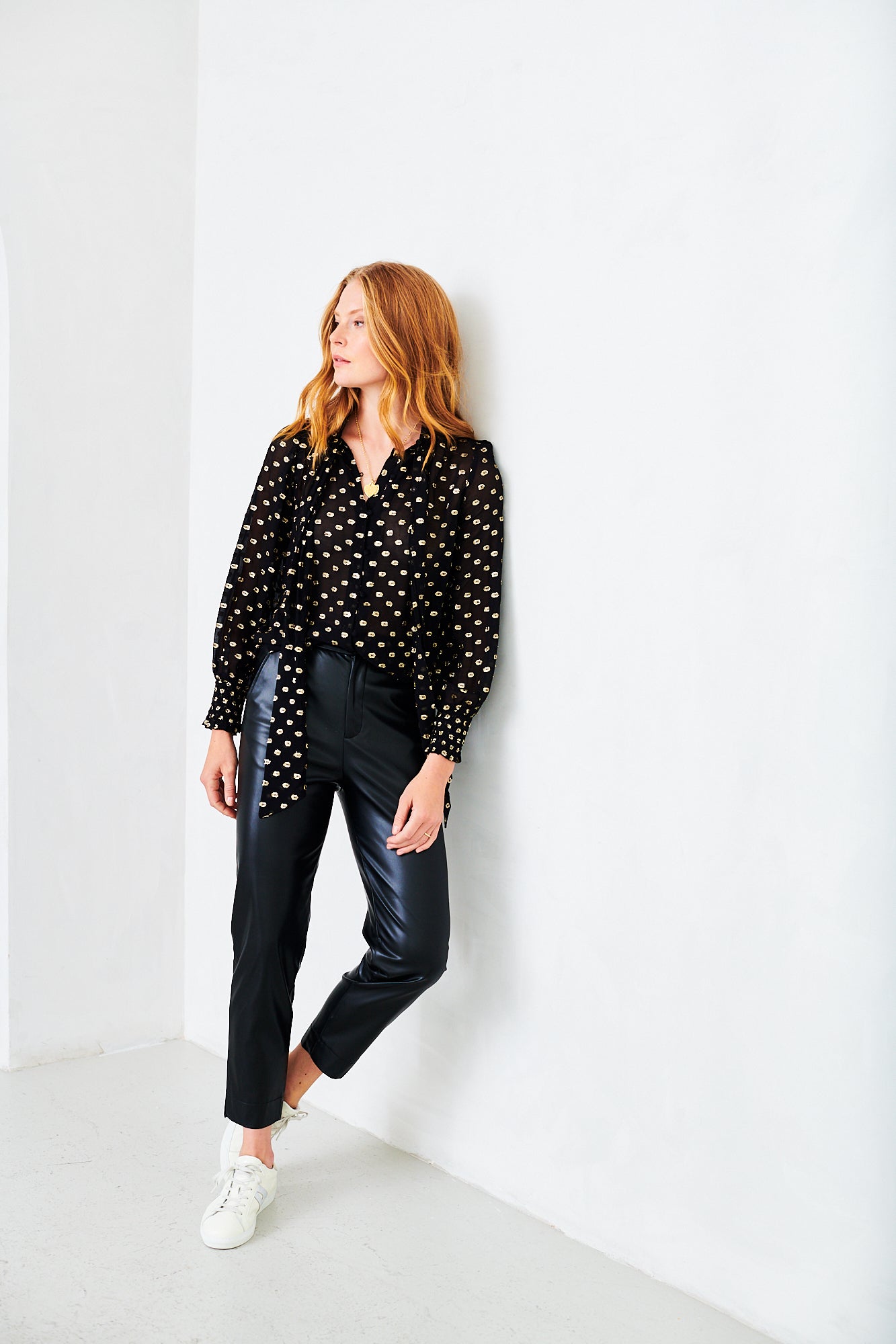 Talitha gold spot blouse