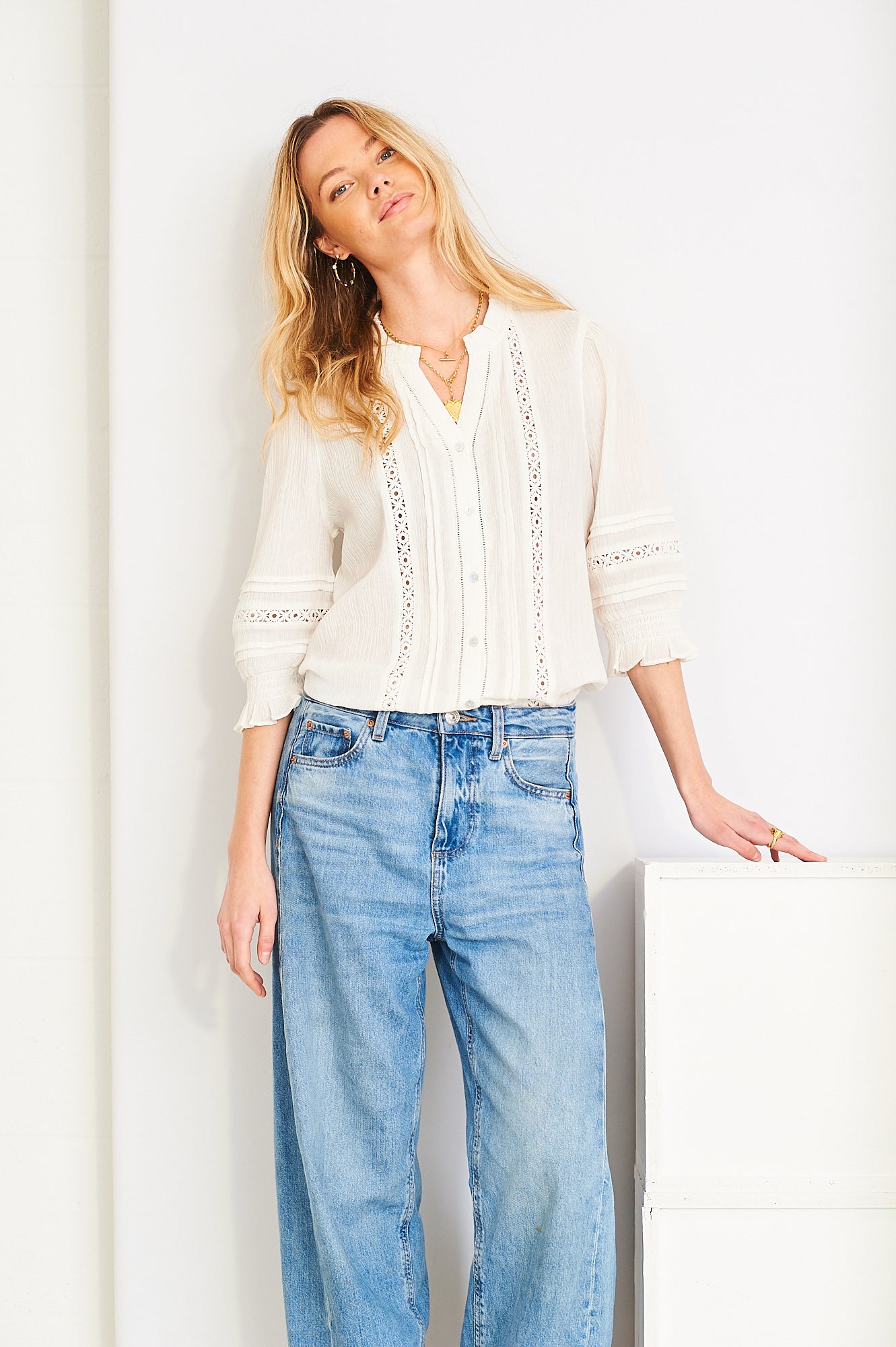 Minna blouse in white