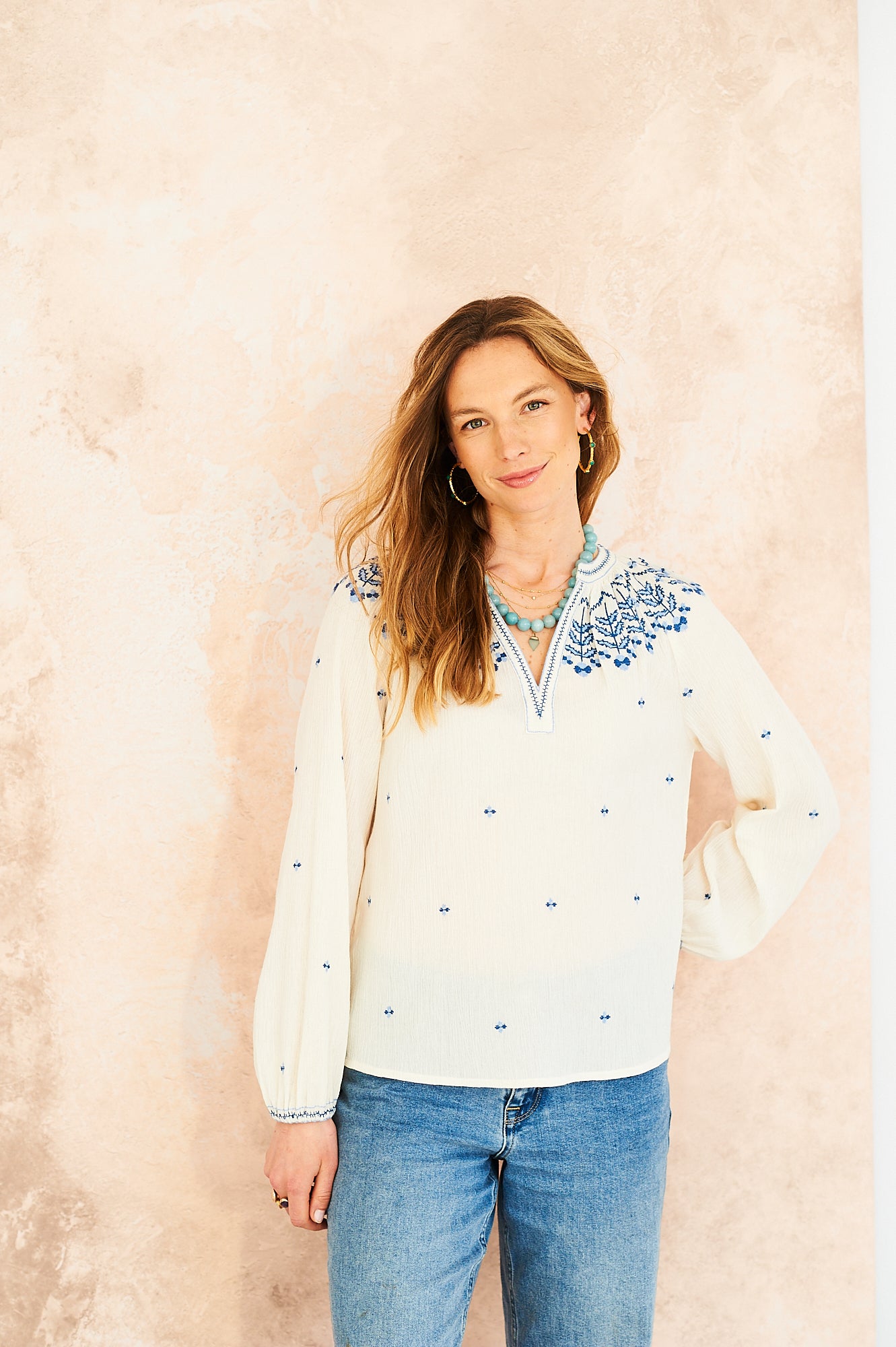 Emma embroidered blouse
