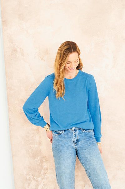 Amber jumper in blue