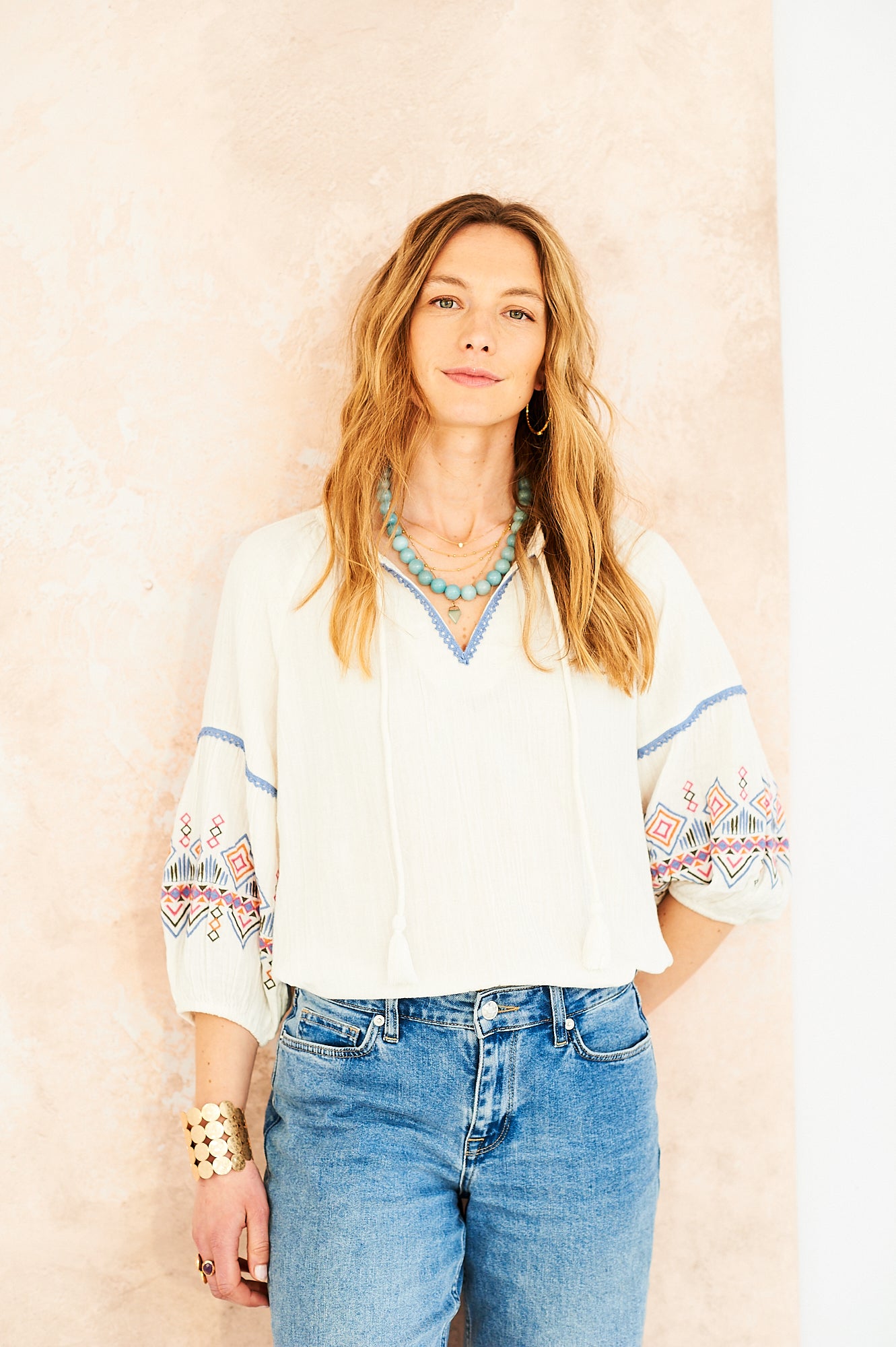 SAMPLE Anna embroidered top