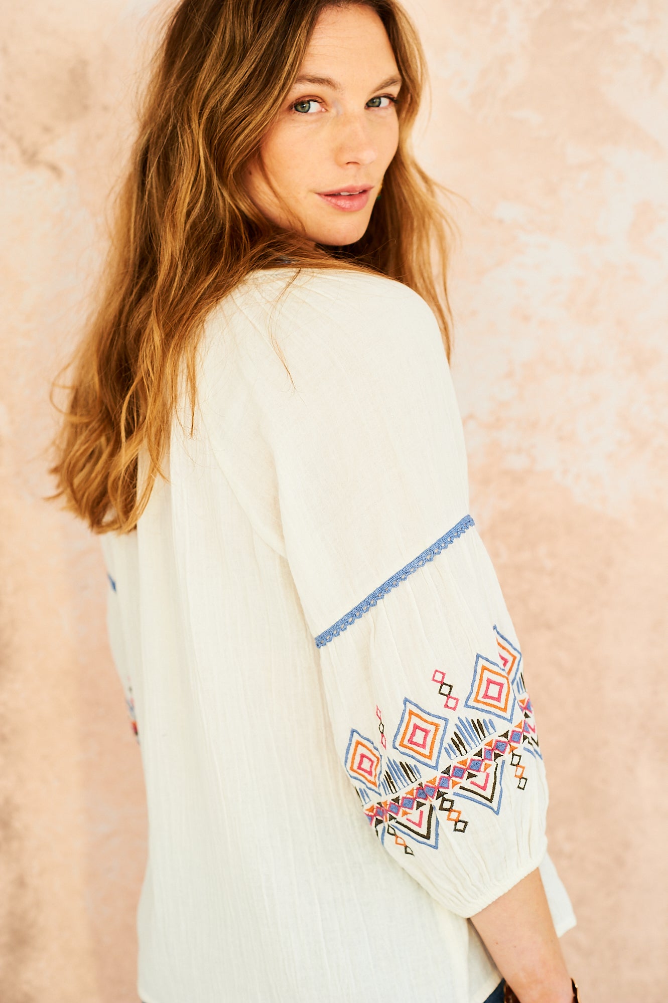 Anna embroidered top