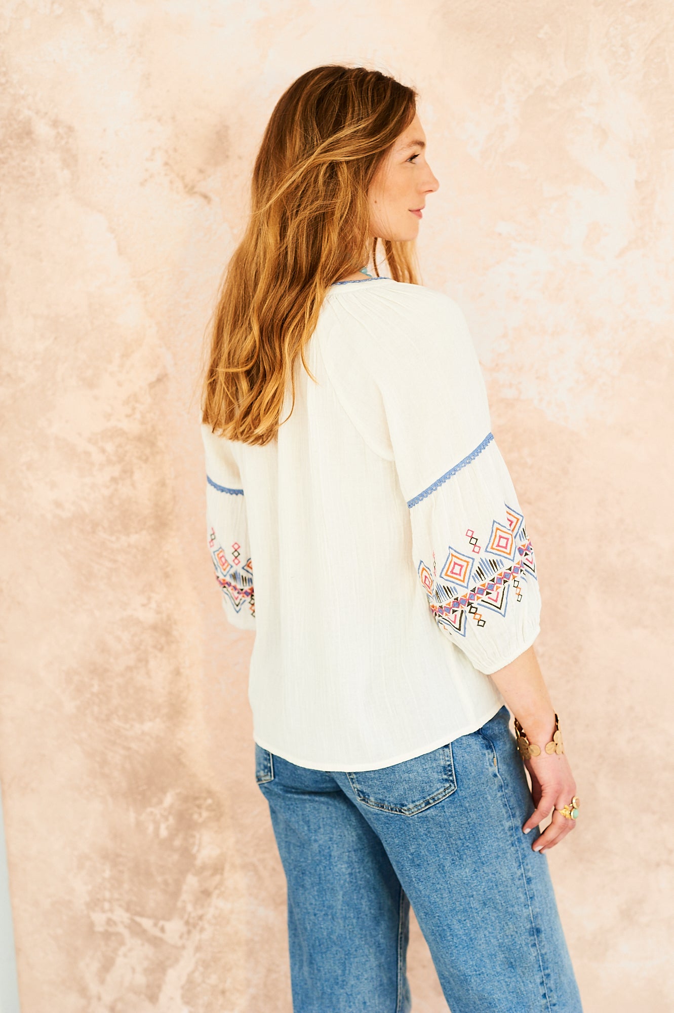 SAMPLE Anna embroidered top