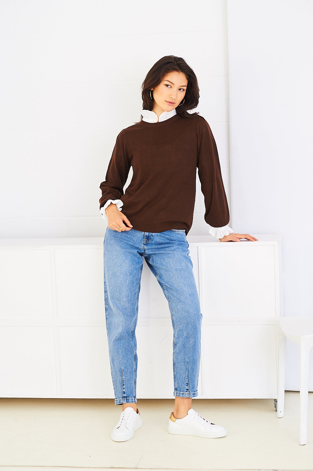 Marnie jumper in chocolate