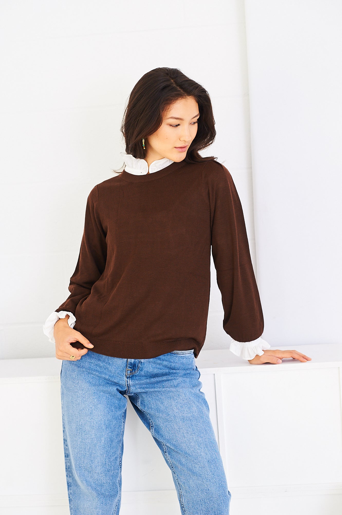 Marnie jumper in chocolate