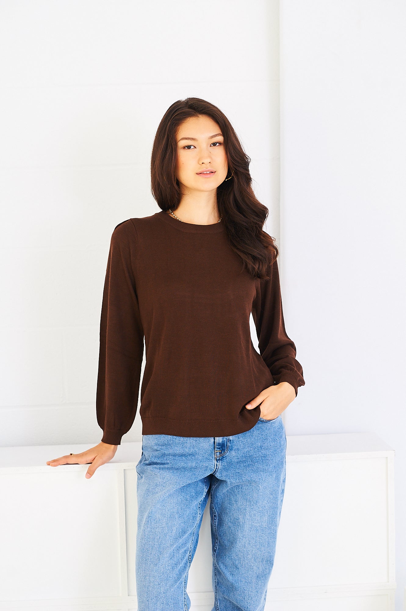 Marnie jumper in chocolate