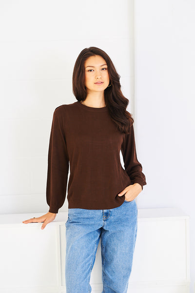 Marnie jumper in chocolate