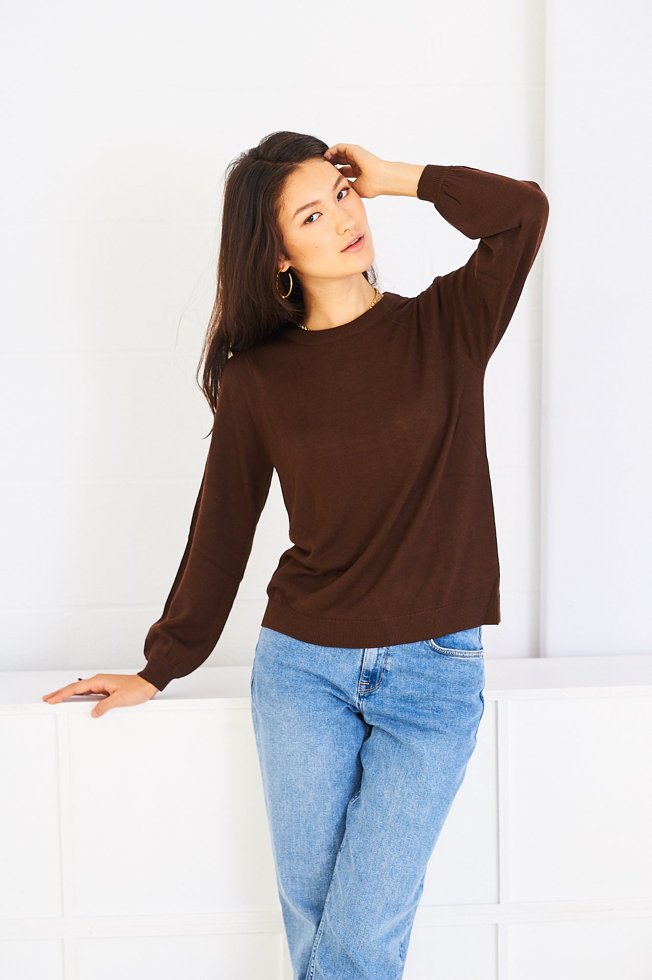 Marnie jumper in chocolate