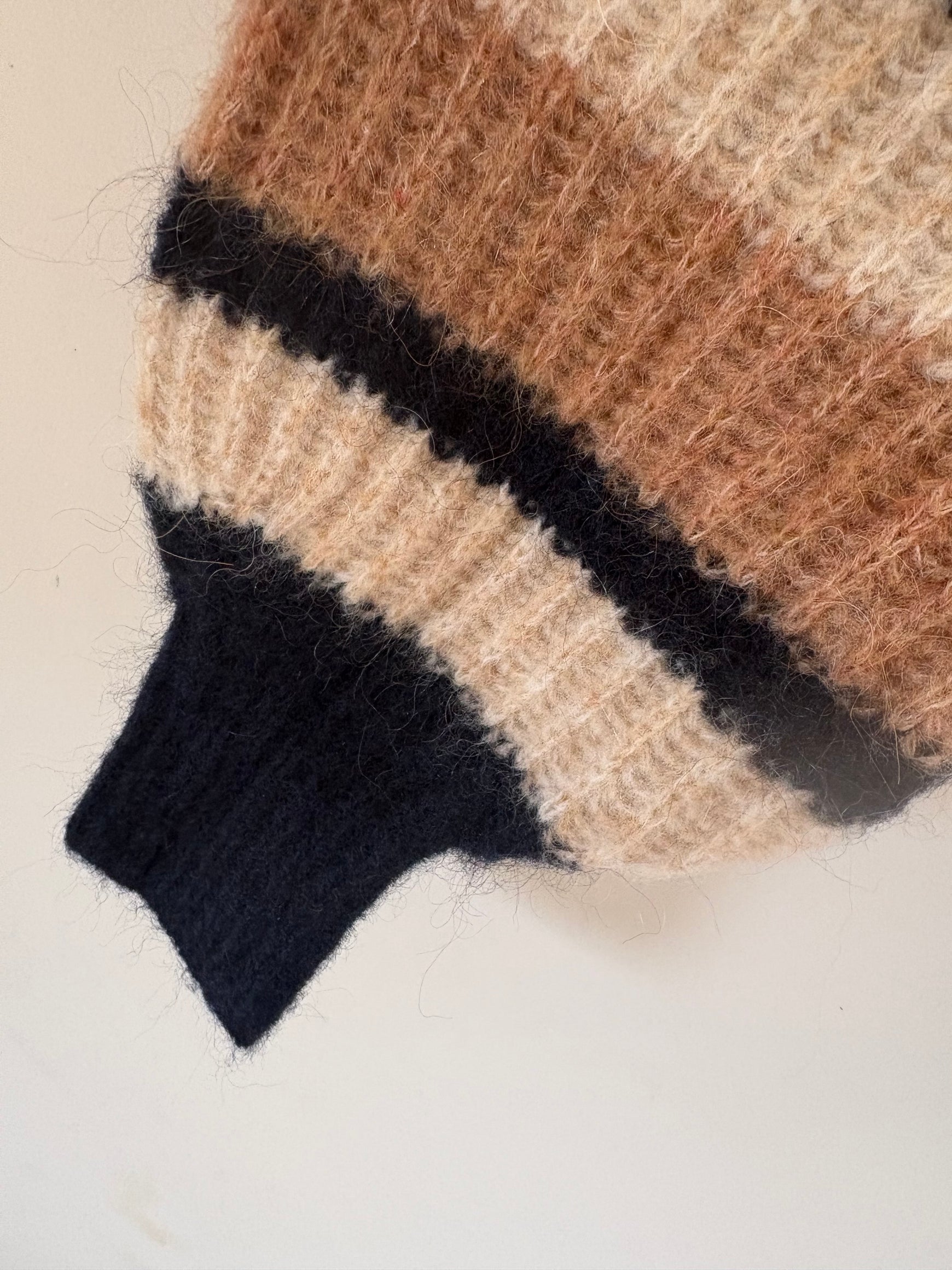 SAMPLE Alex mohair-blend striped cardigan size S (10)