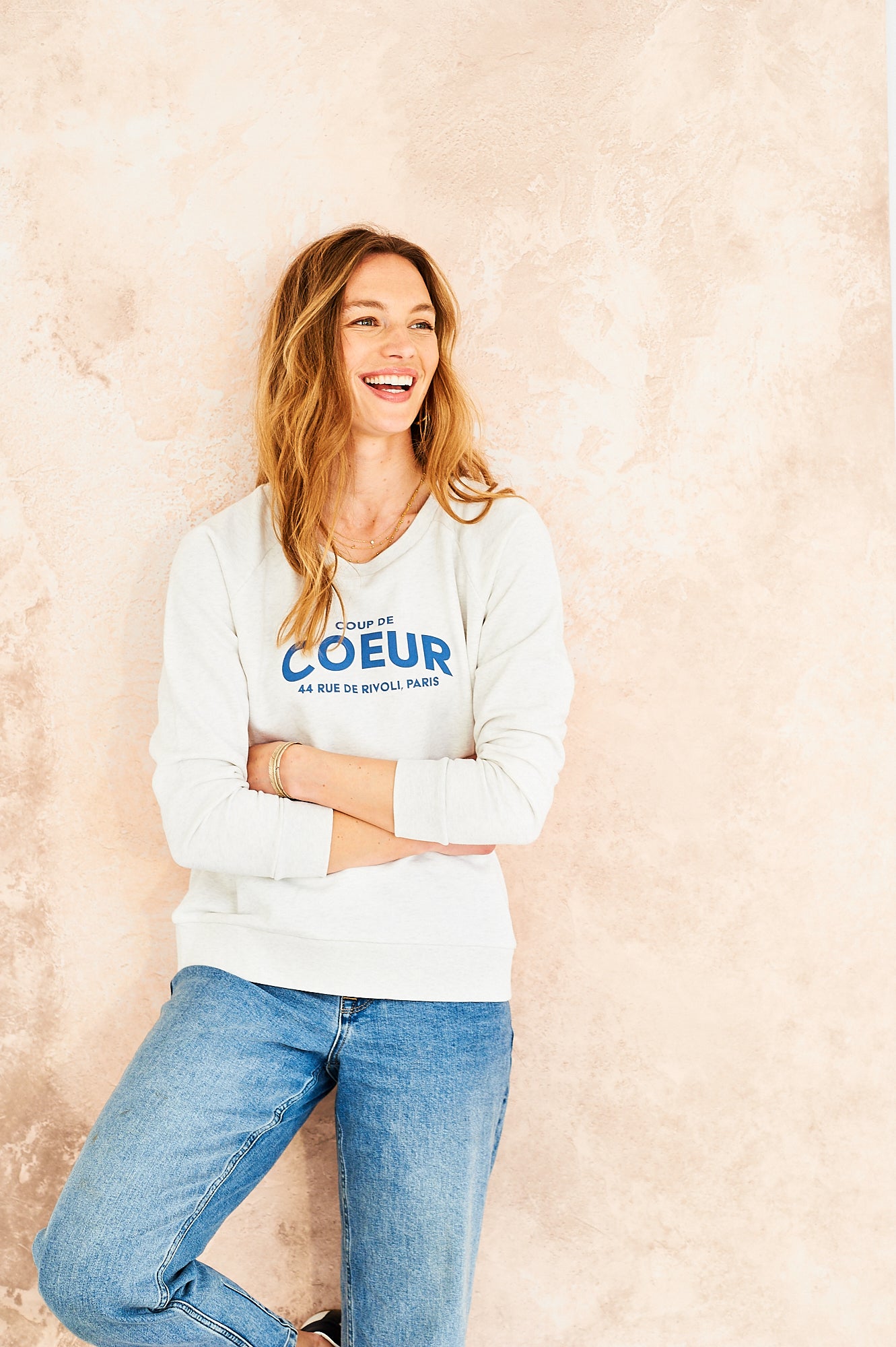 Coup de Coeur sweatshirt in light heather grey