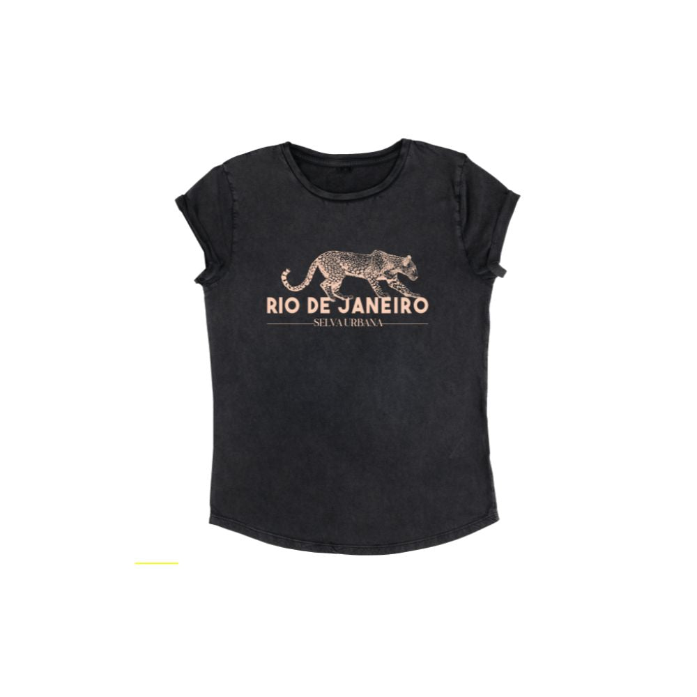 RIO tee in vintage washed black
