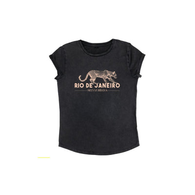 RIO tee in vintage washed black