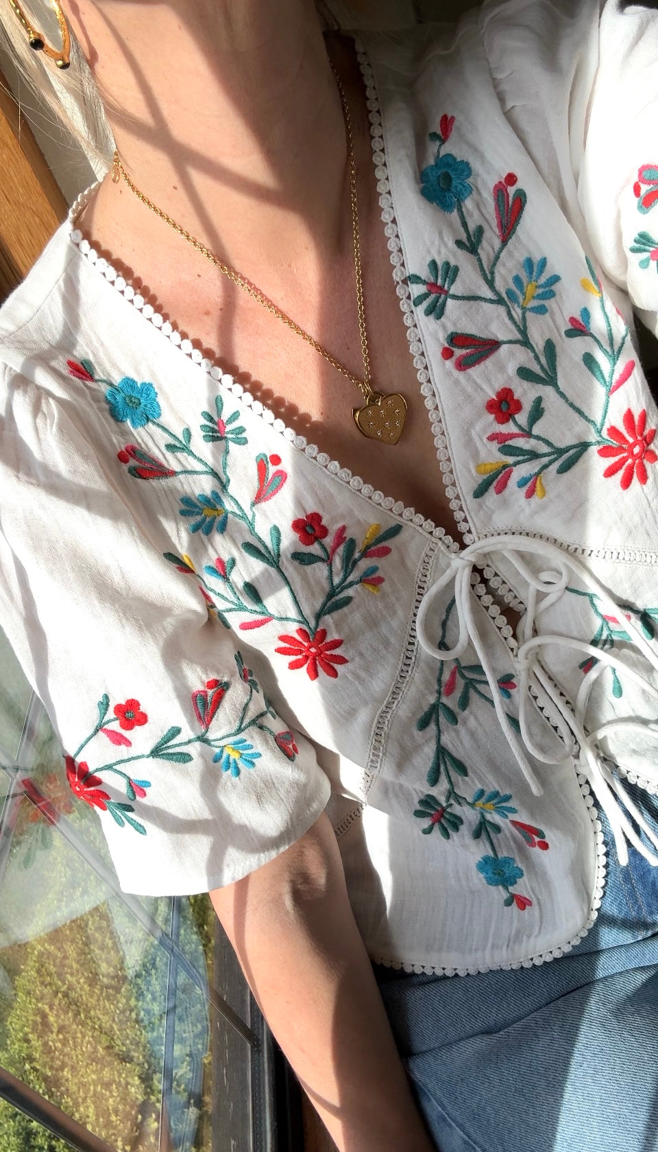 Elka embroidered top