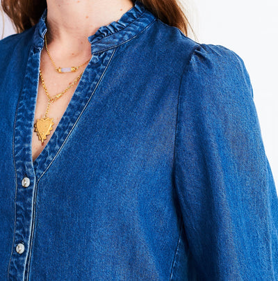 Gaby chambray blouse