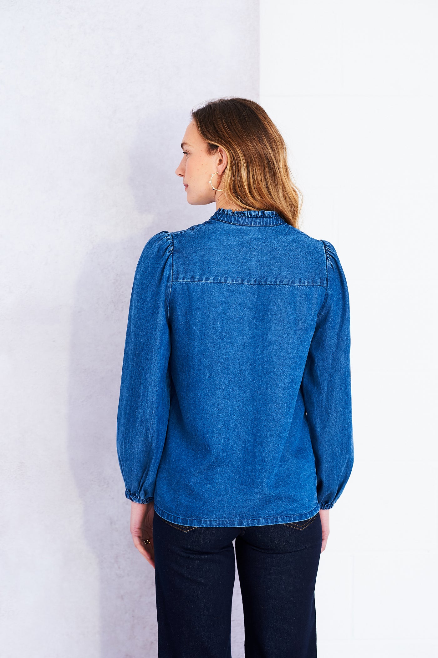 Gaby chambray blouse