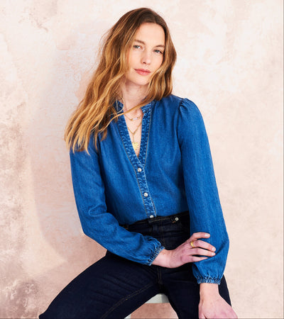Gaby chambray blouse