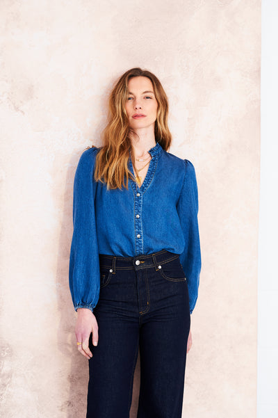Gaby chambray blouse