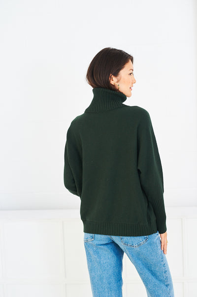 Eva rollneck in forest green