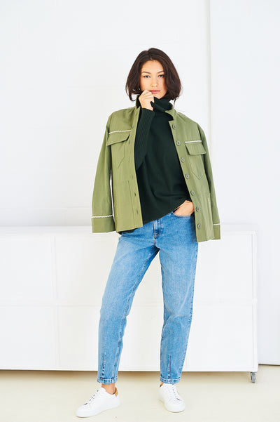 Eva rollneck in forest green