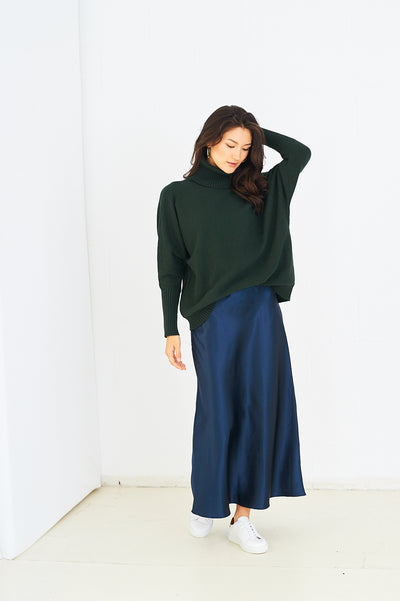 Eva rollneck in forest green