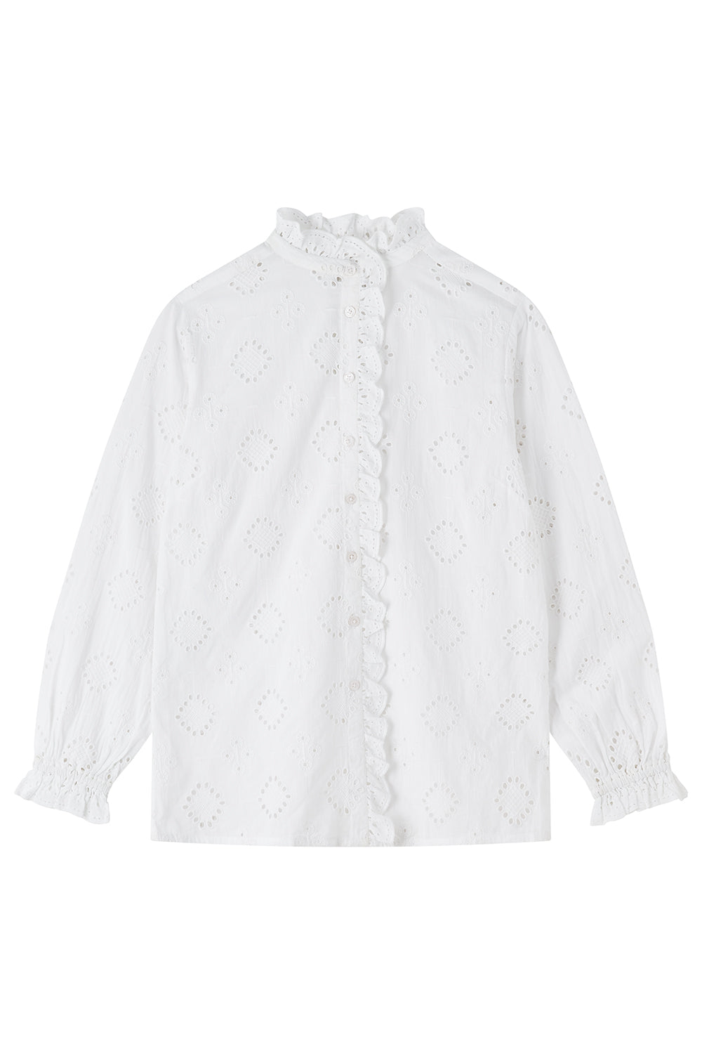 Evie broderie blouse waitlist