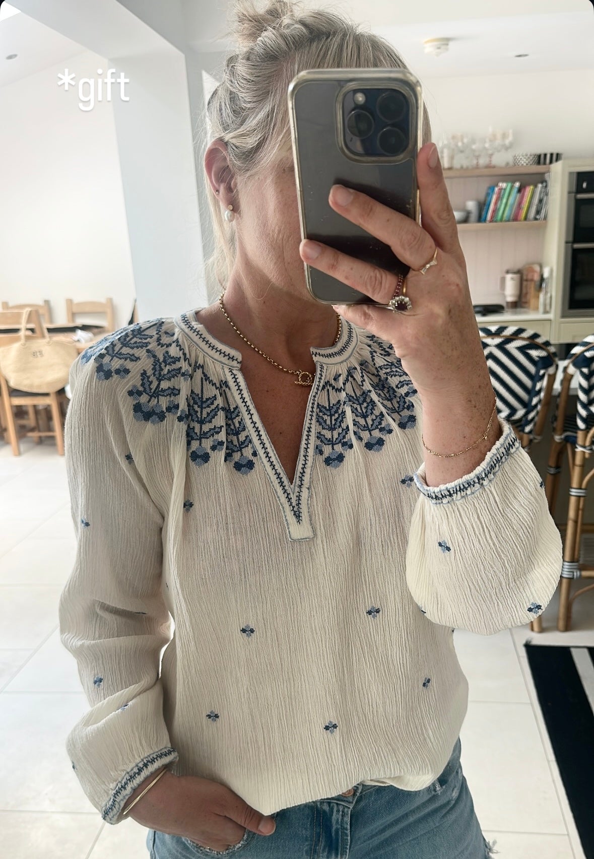 Emma embroidered blouse