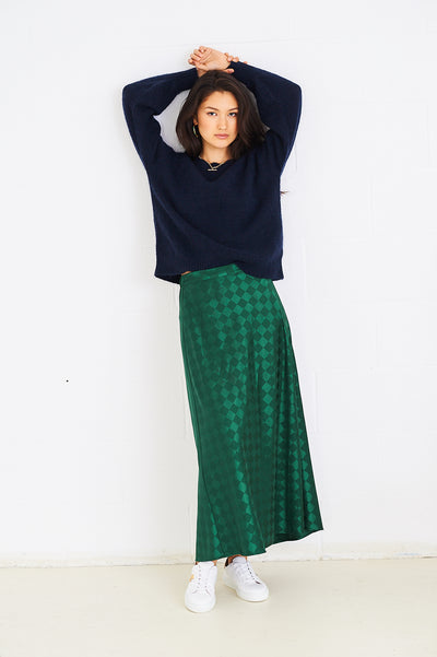Tara skirt in green check