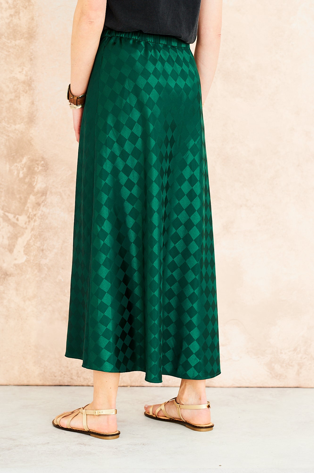 Tara skirt in green check