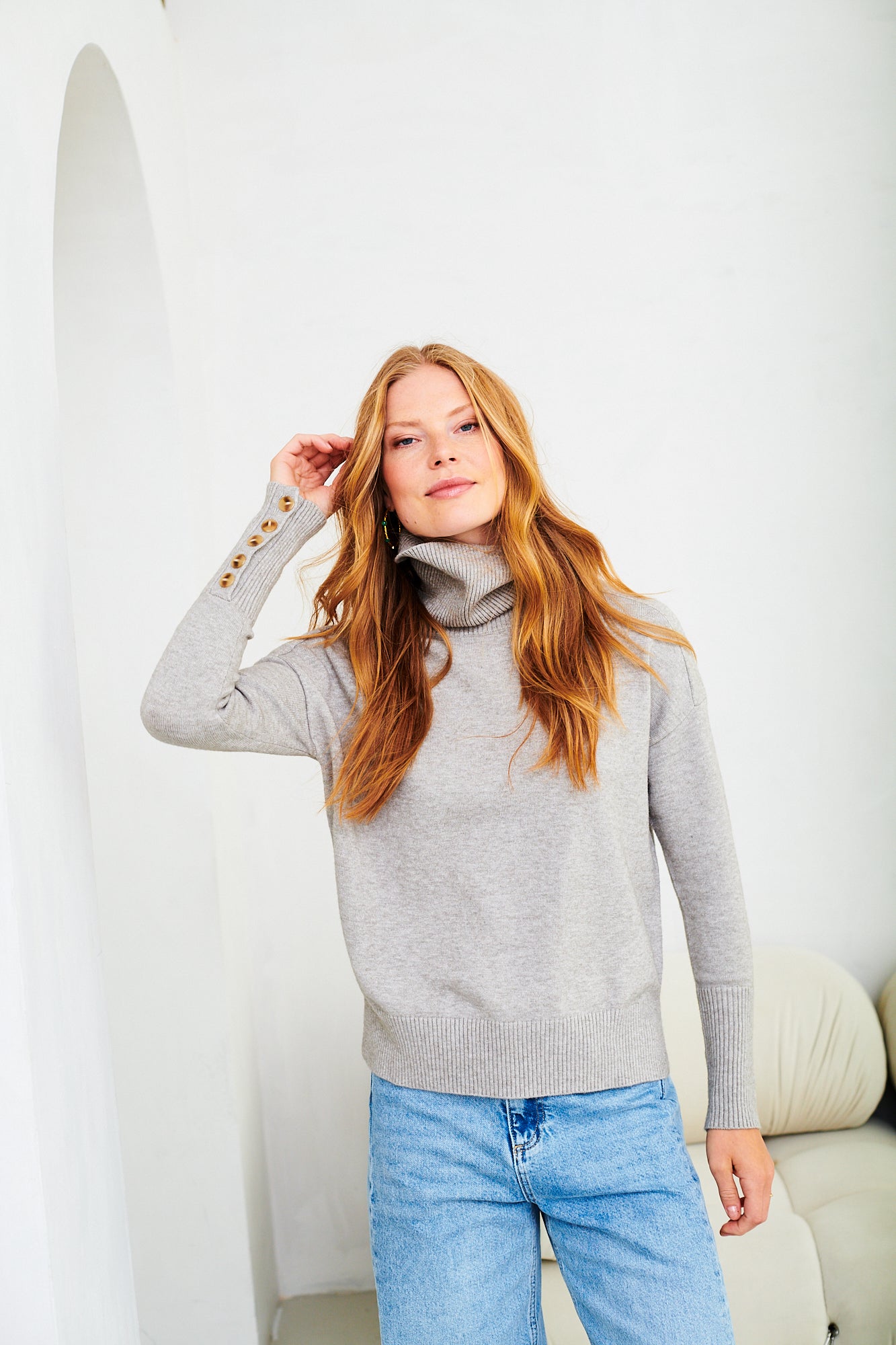 Laura rollneck in grey