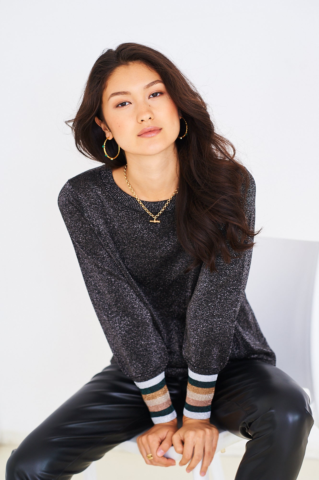 Isabella top in black