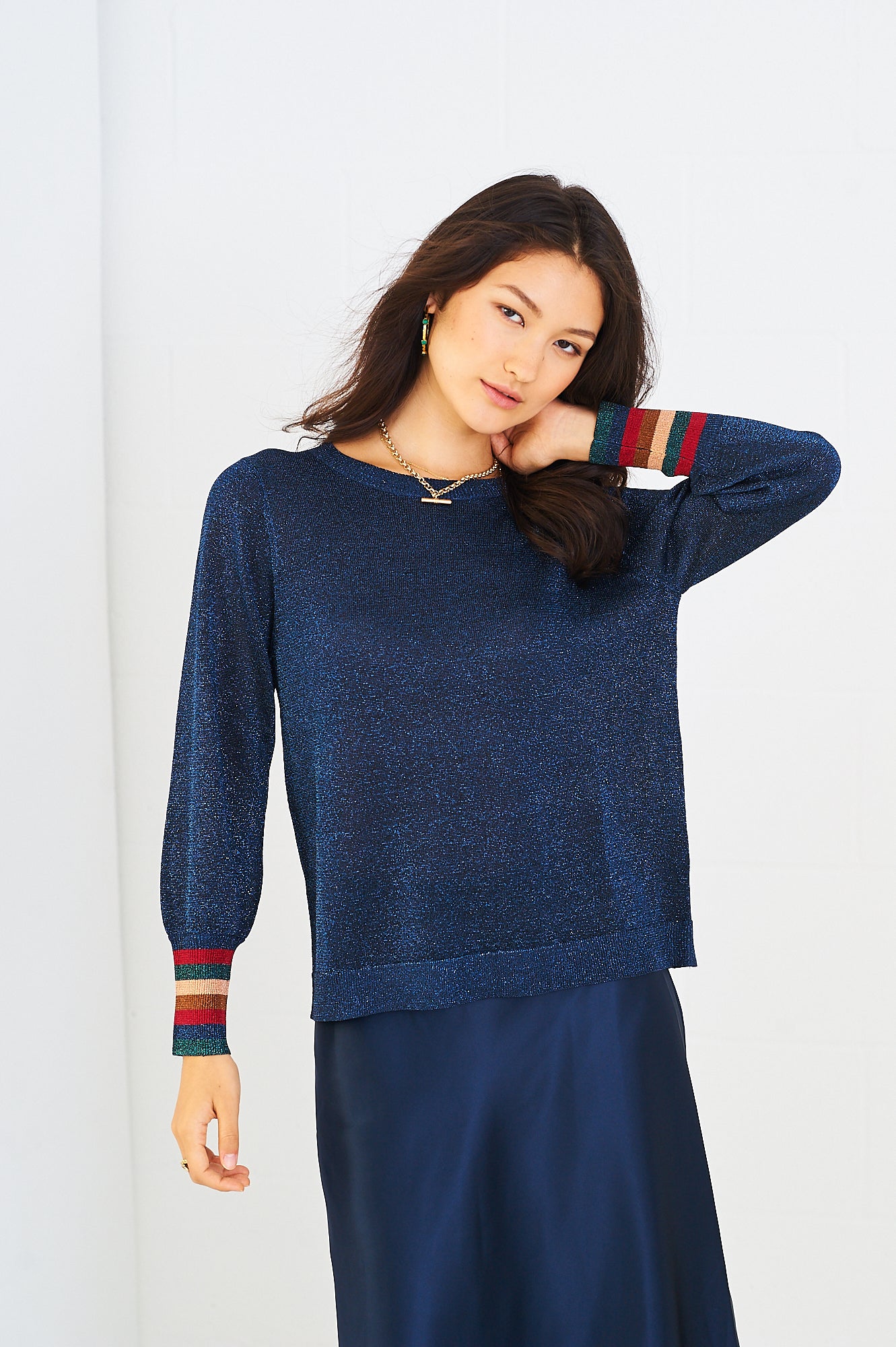 Isabella top in navy