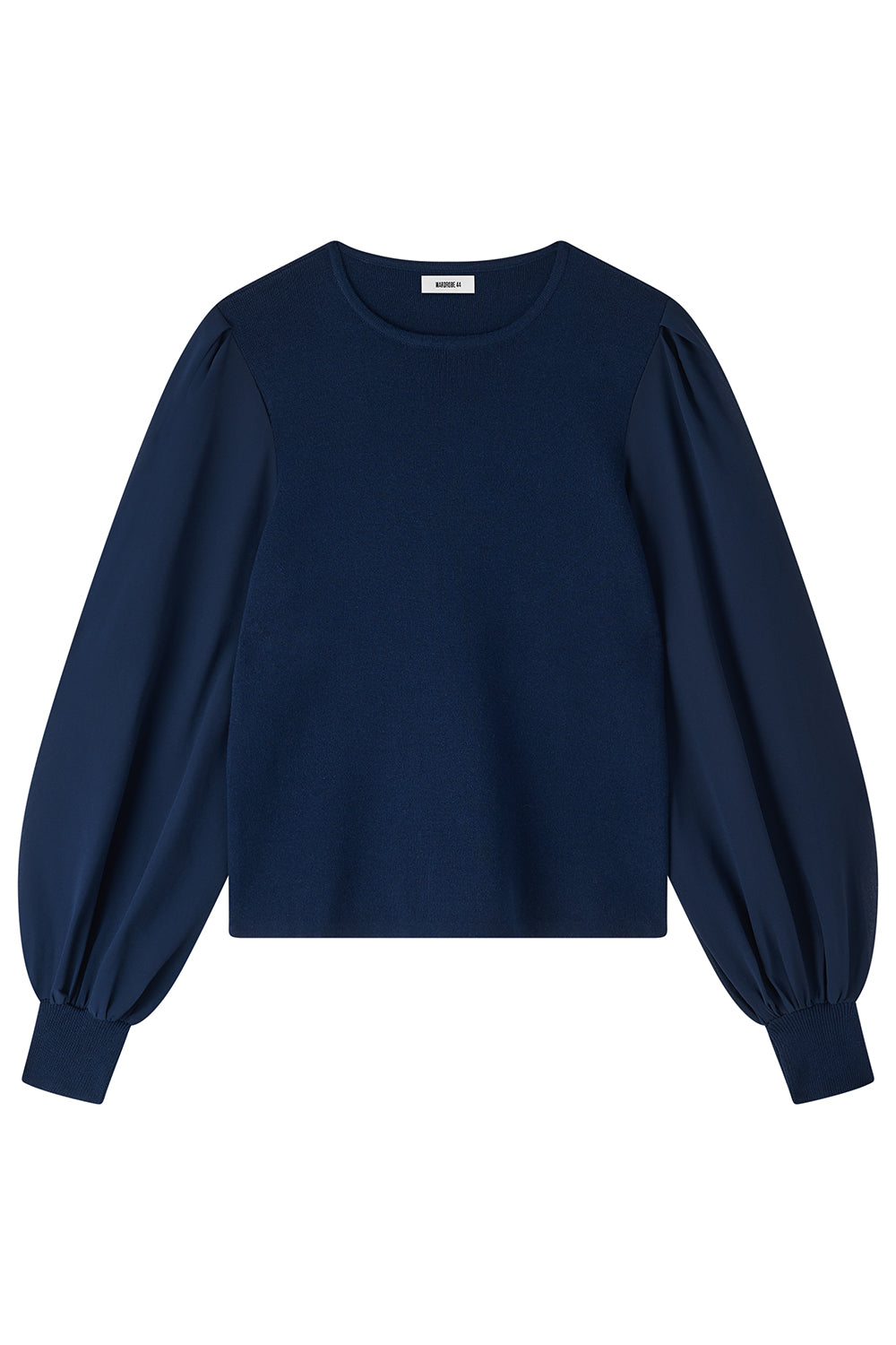 Leni chiffon sleeve jumper in navy
