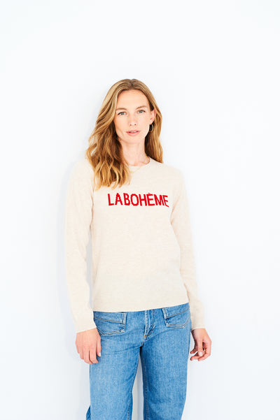 La Bohème merino wool jumper in navy