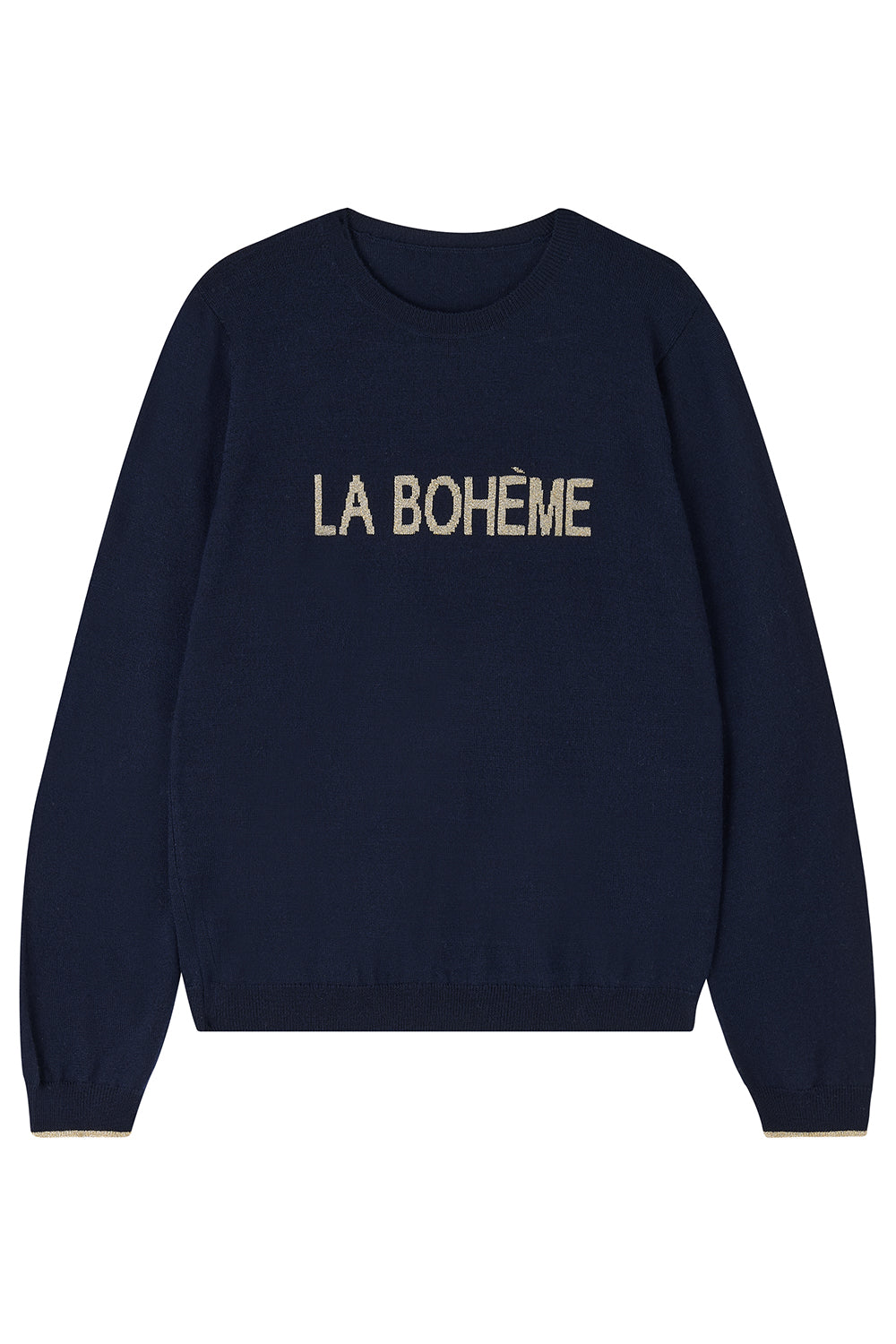 La Bohème merino wool jumper in navy